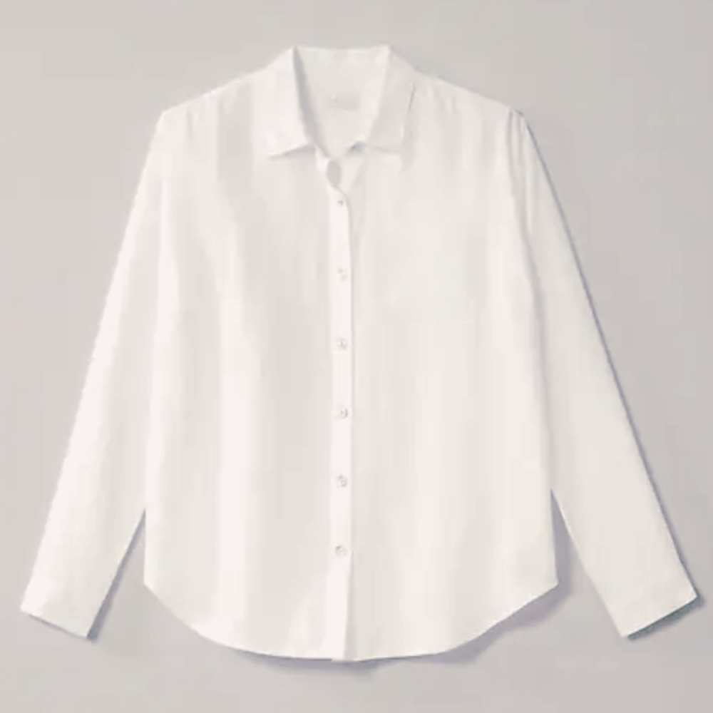 100 Linen J. Jill Easy Linen Shirt Button Front XL Soft White